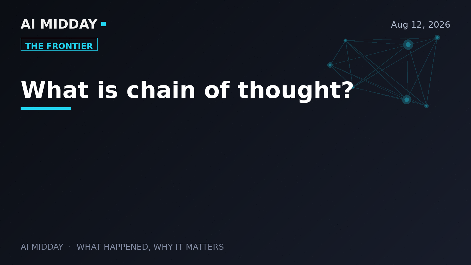 AI 101 — What is chain of thought?