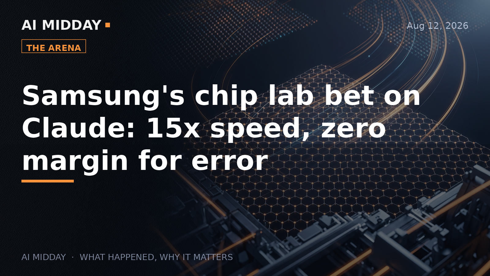 Deep Dive — Samsung's chip lab bet on Claude: 15x speed, zero margin for error
