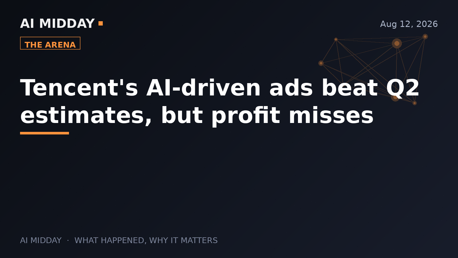 Tencent's AI-driven ads beat Q2 estimates, but profit misses
