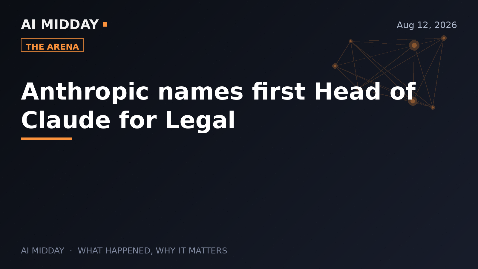 Anthropic names first Head of Claude for Legal