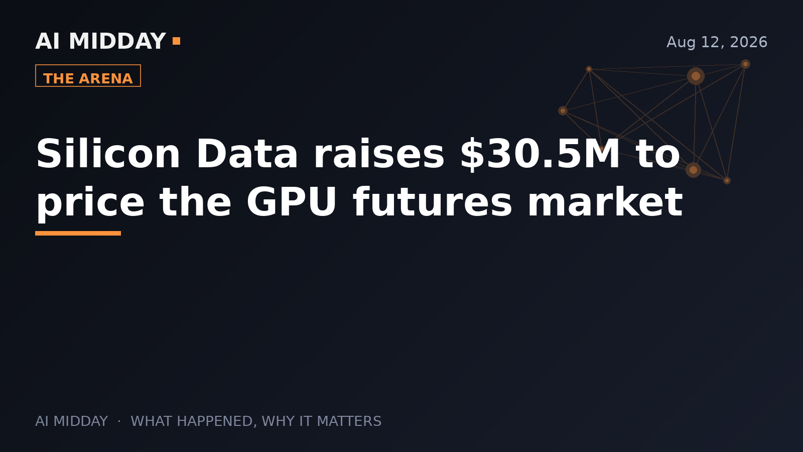 Silicon Data raises $30.5M to price the GPU futures market