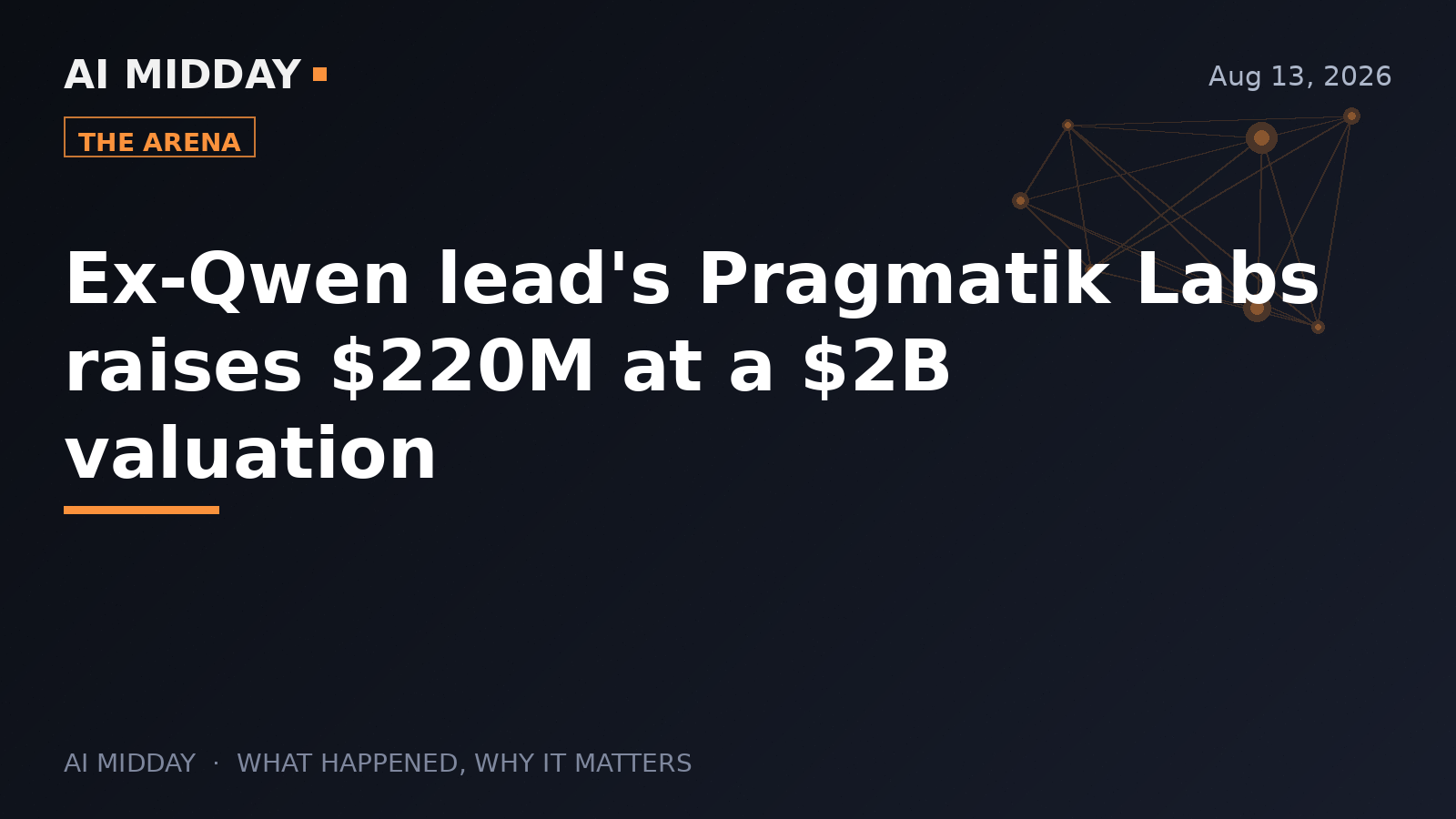 Ex-Qwen lead's Pragmatik Labs raises $220M at a $2B valuation