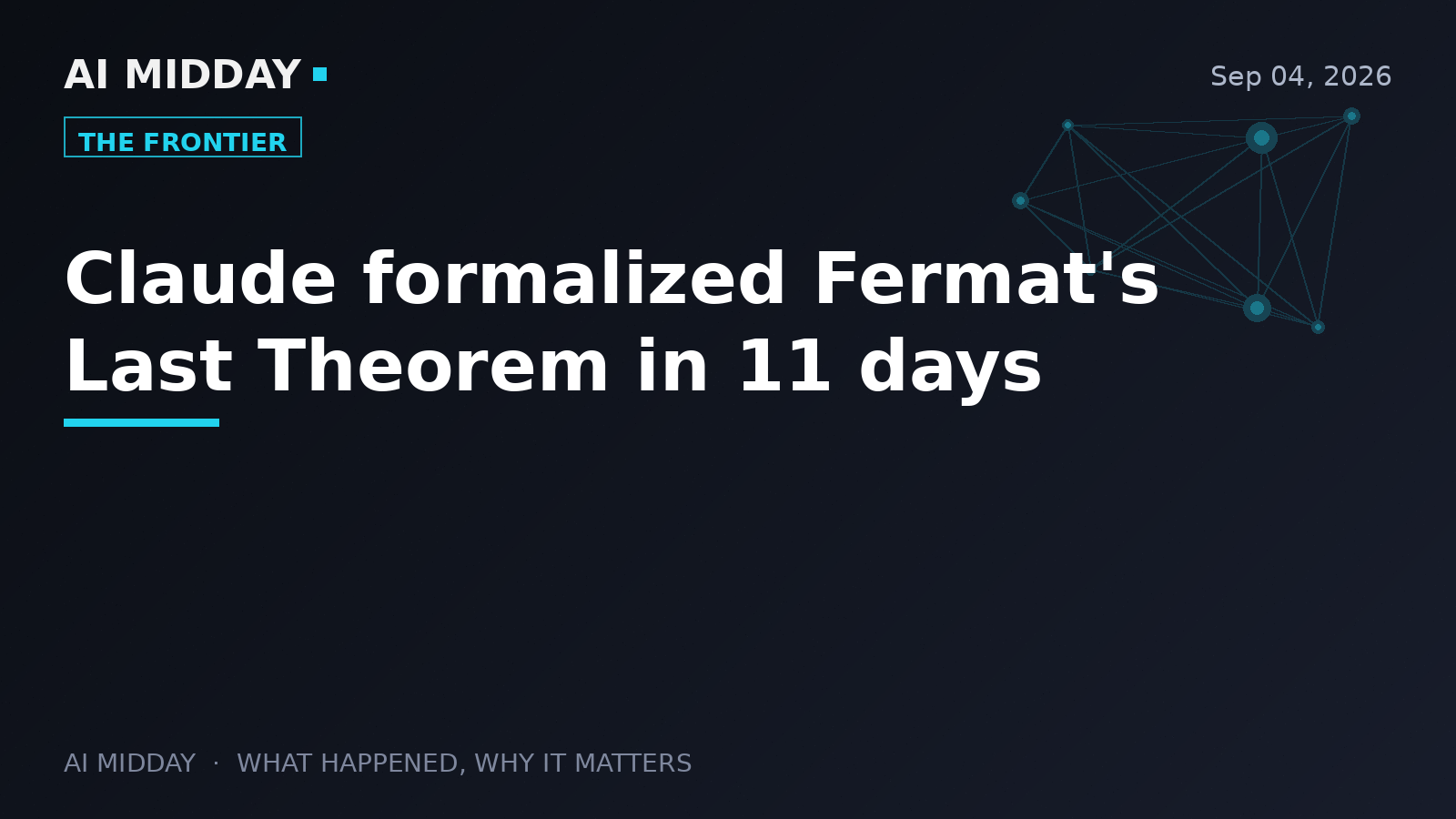 Claude formalized Fermat's Last Theorem in 11 days