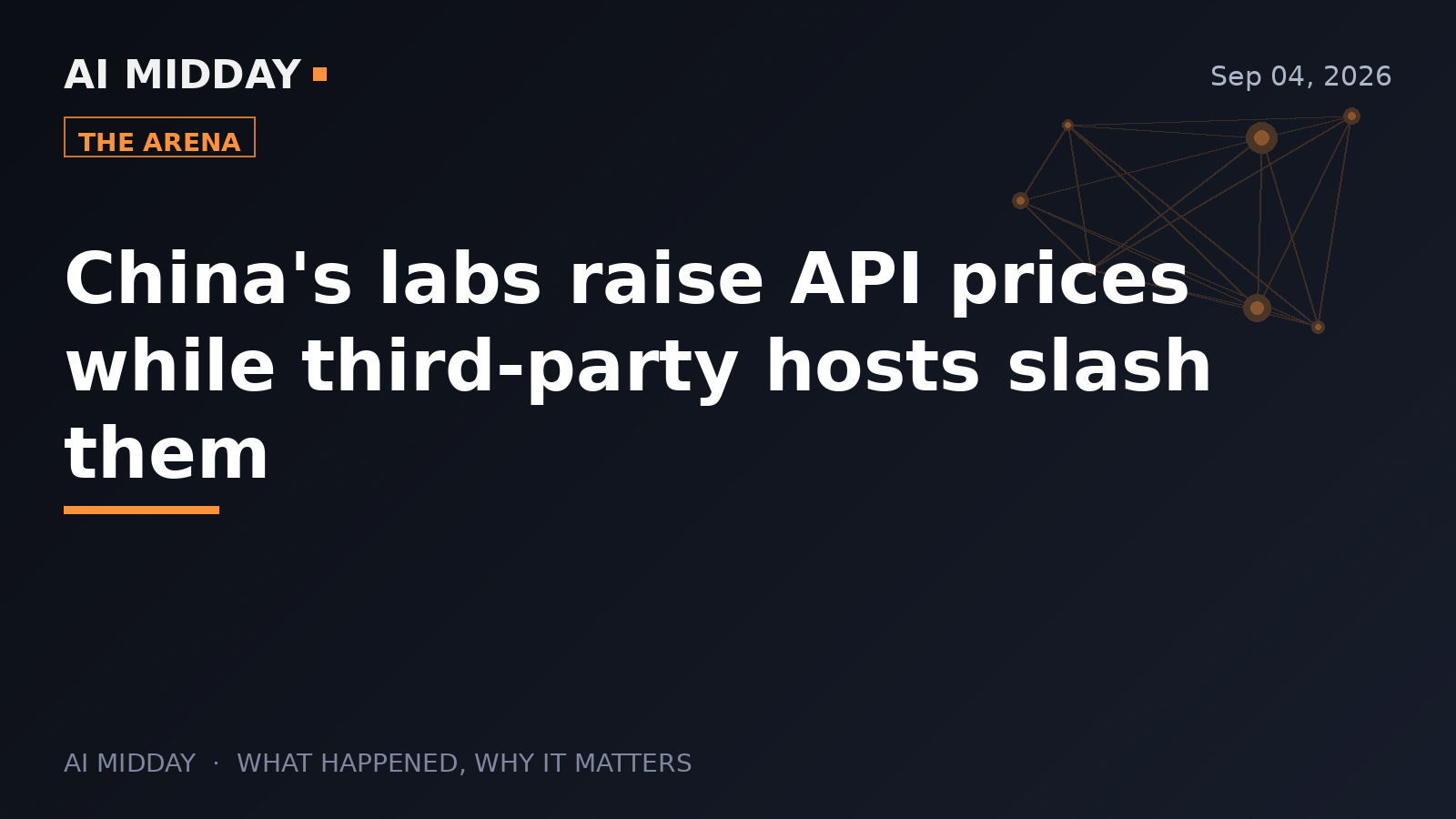 China's labs raise API prices while third-party hosts slash them