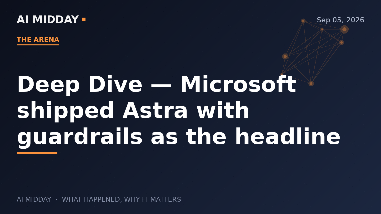 Deep Dive — Microsoft shipped Astra with guardrails as the headline