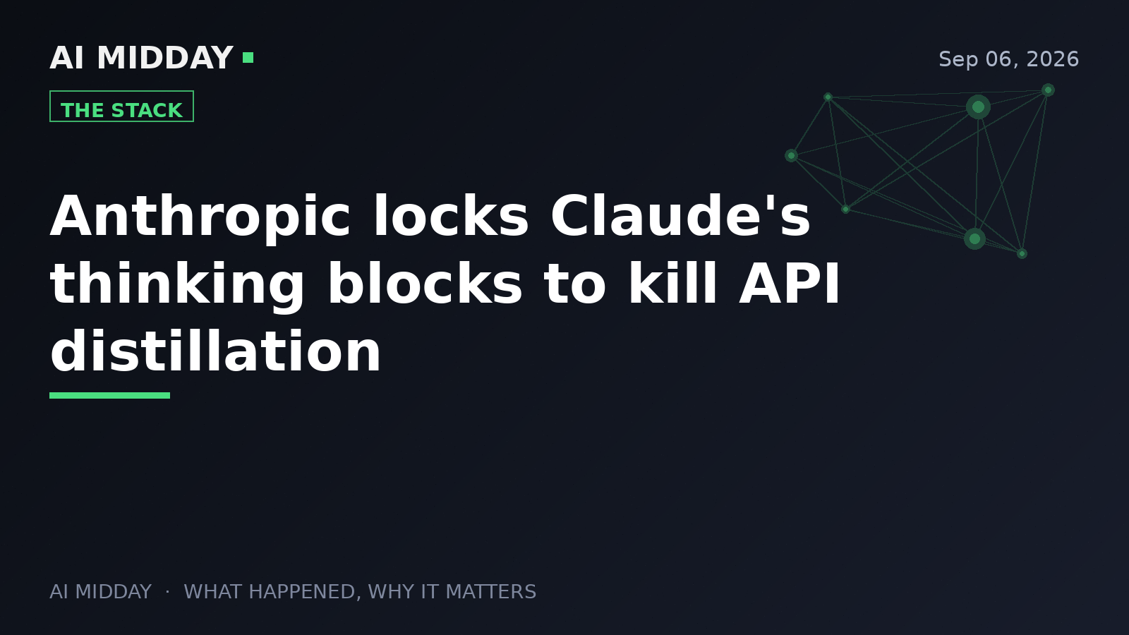 Anthropic locks Claude's thinking blocks to kill API distillation