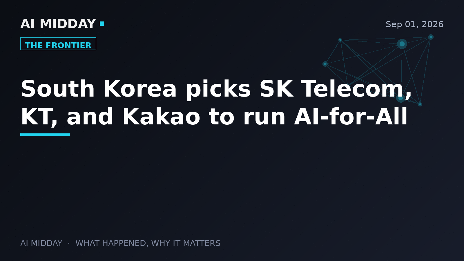 South Korea picks SK Telecom, KT, and Kakao to run AI-for-All