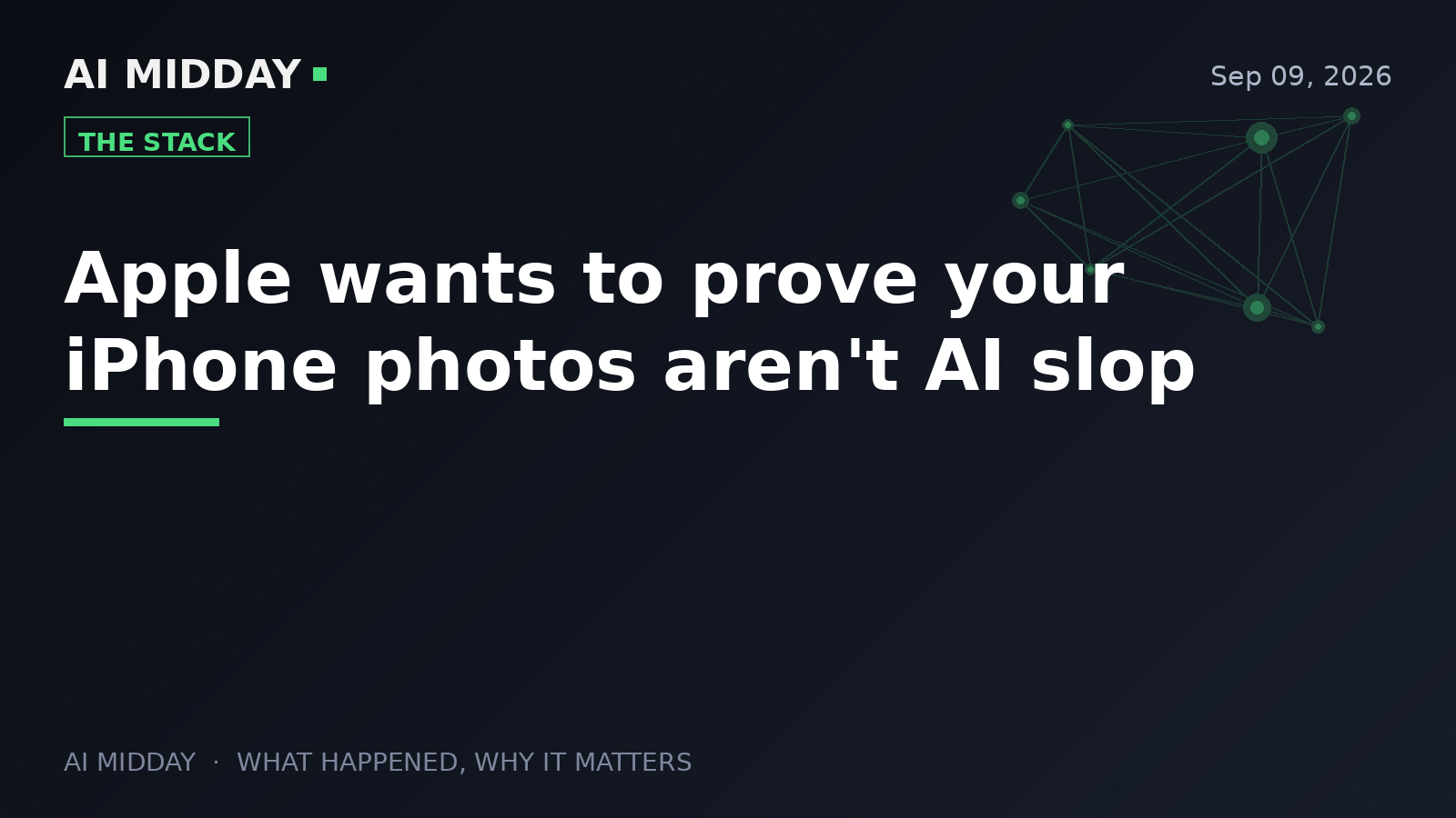 Apple wants to prove your iPhone photos aren't AI slop