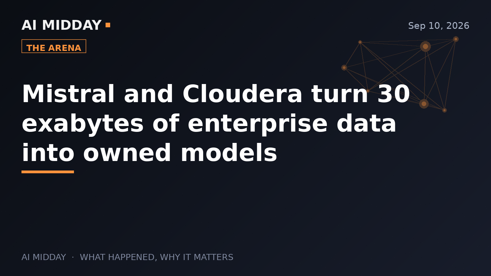 Mistral and Cloudera turn 30 exabytes of enterprise data into owned models