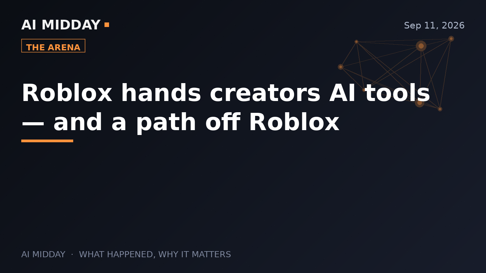 Roblox hands creators AI tools — and a path off Roblox