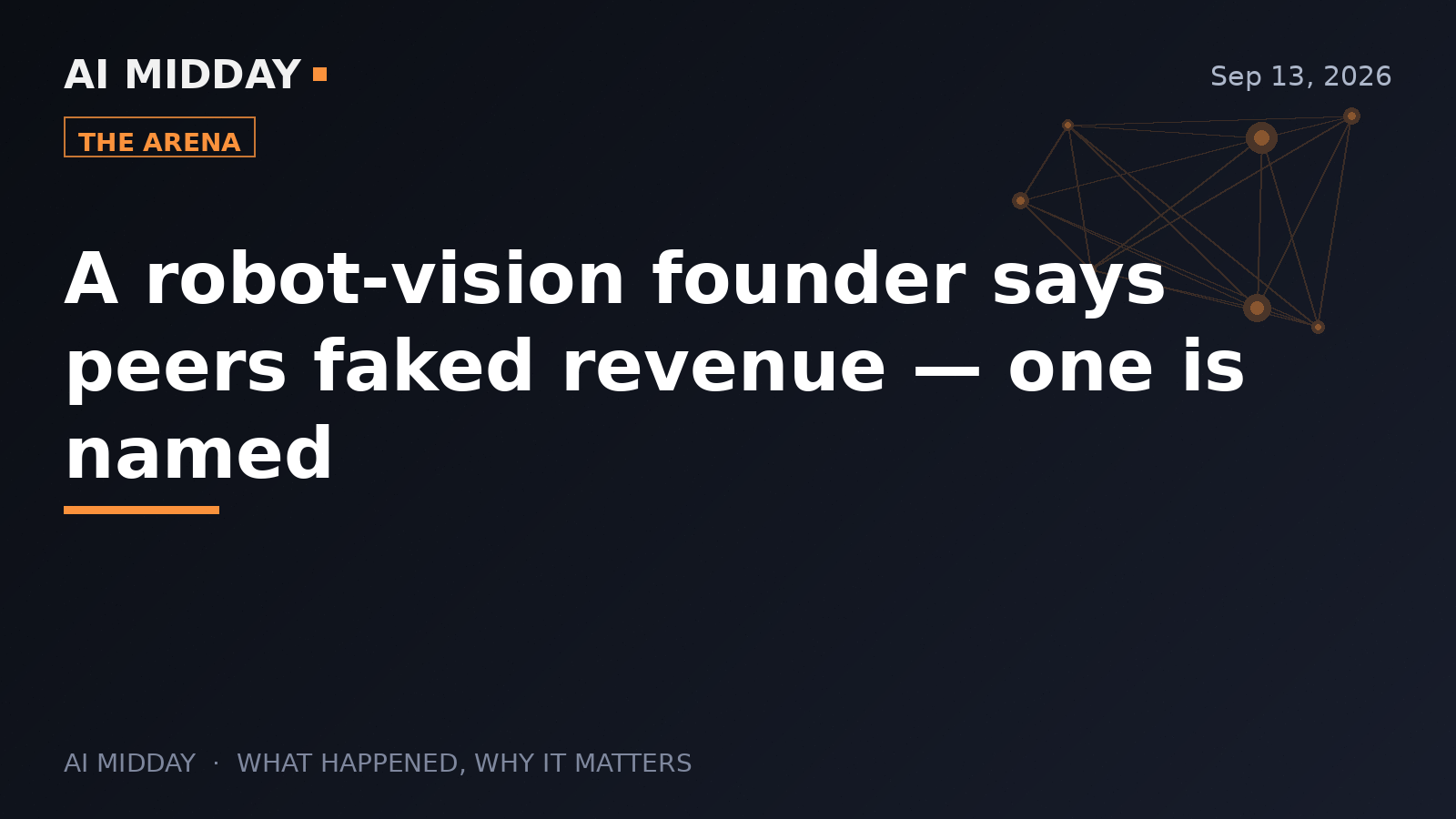 A robot-vision founder says peers faked revenue — one is named