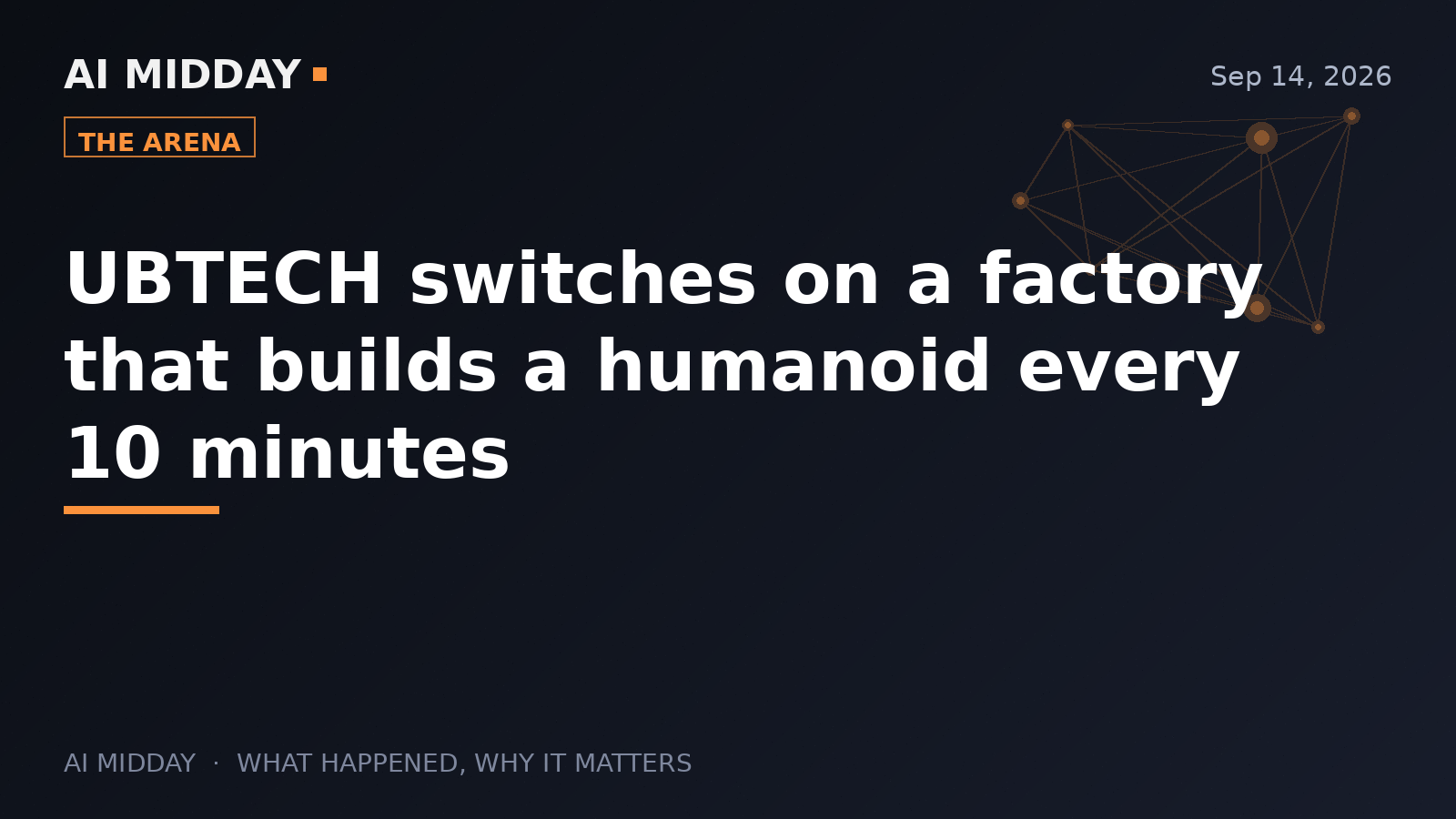 UBTECH switches on a factory that builds a humanoid every 10 minutes