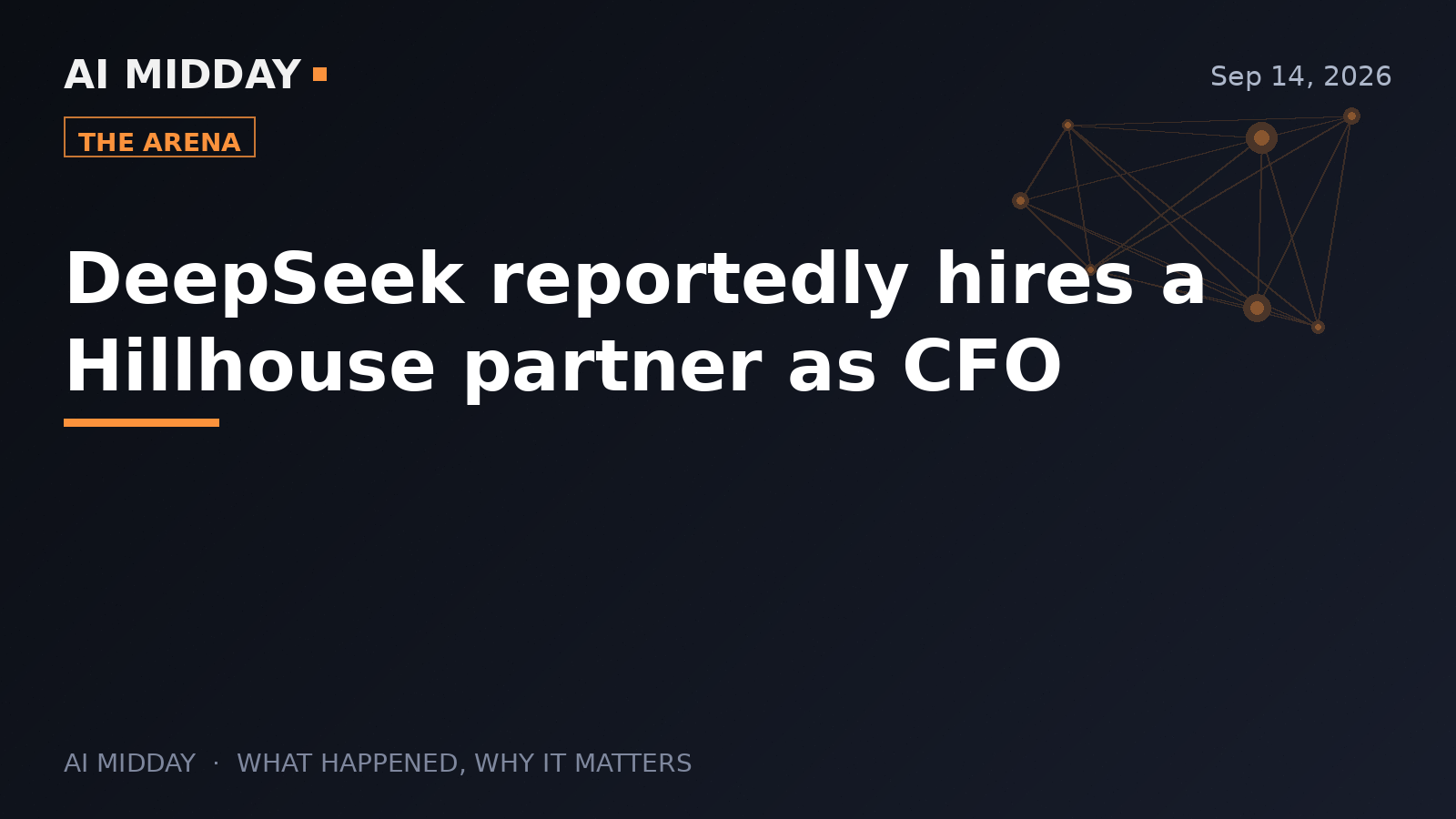 DeepSeek reportedly hires a Hillhouse partner as CFO