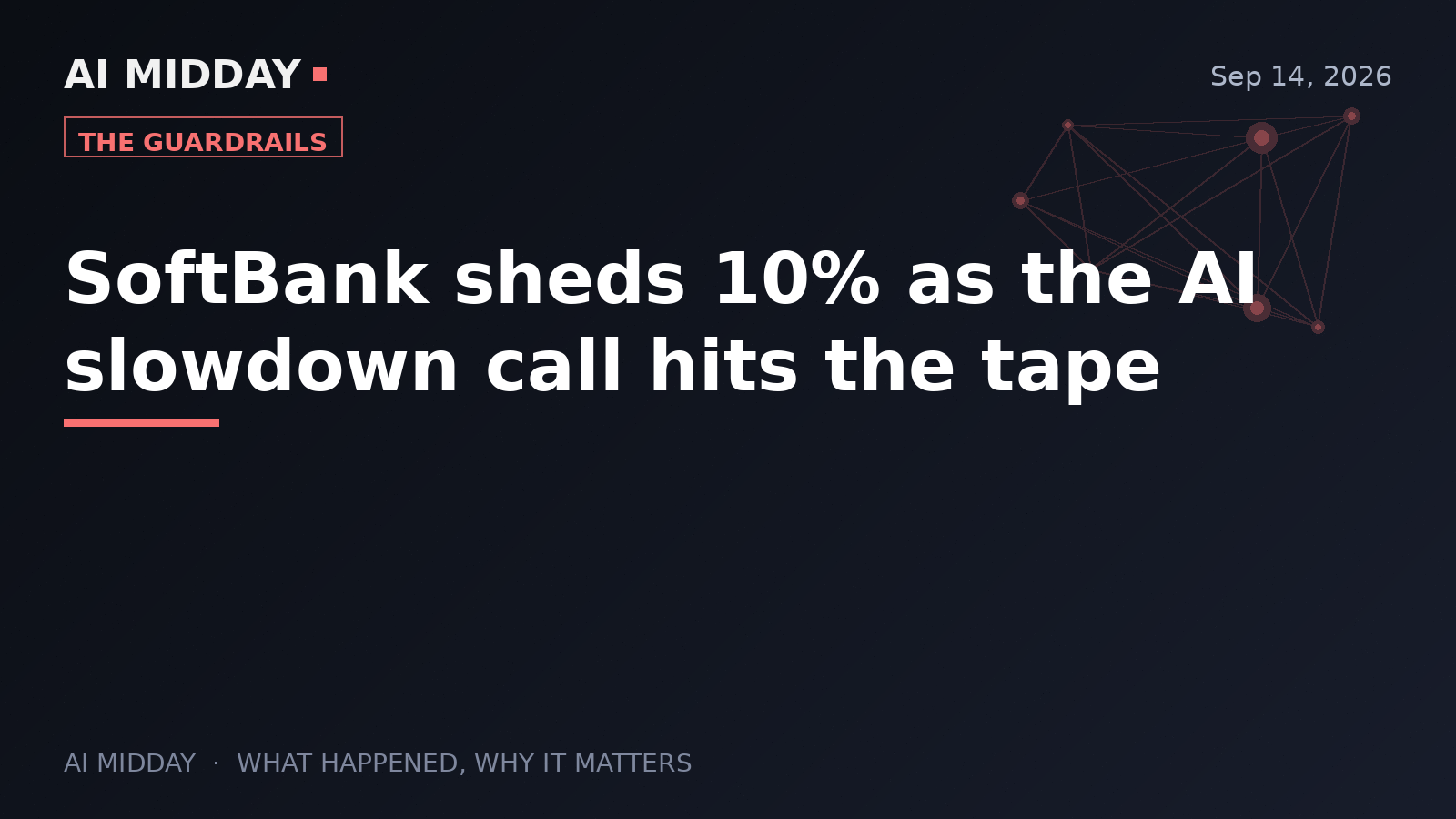 SoftBank sheds 10% as the AI slowdown call hits the tape