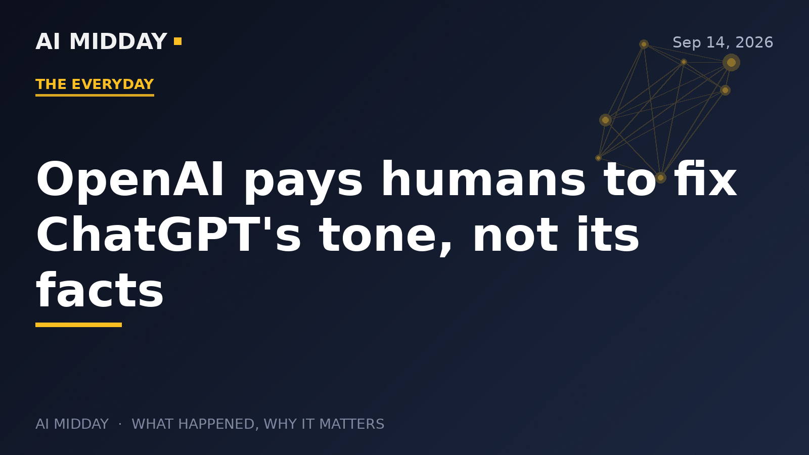 OpenAI pays humans to fix ChatGPT's tone, not its facts