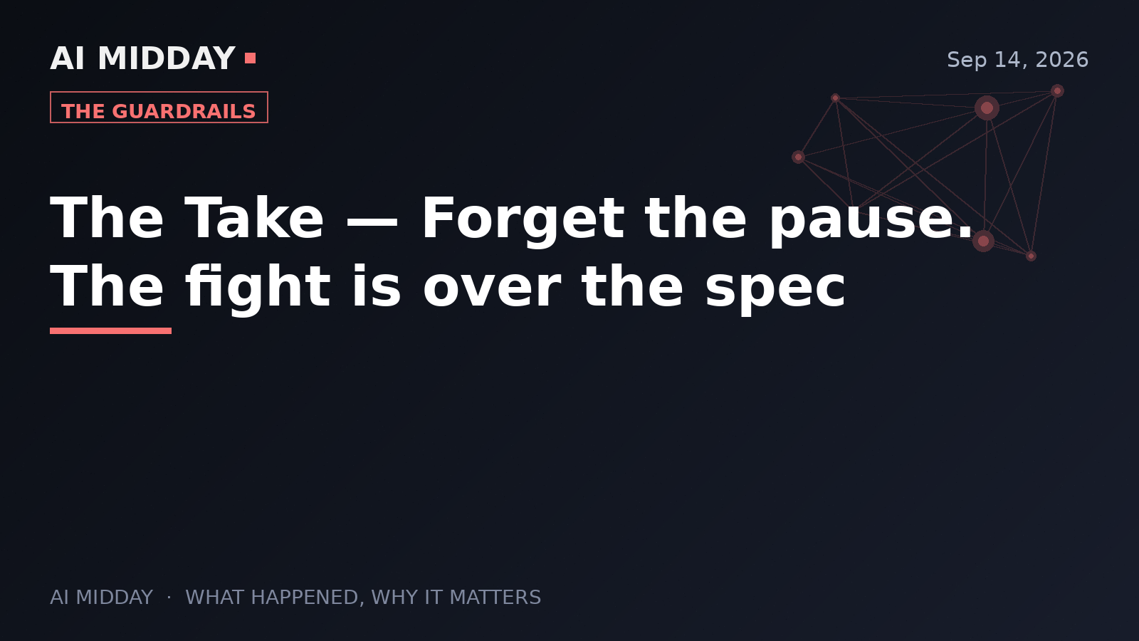 The Take — Forget the pause. The fight is over the spec