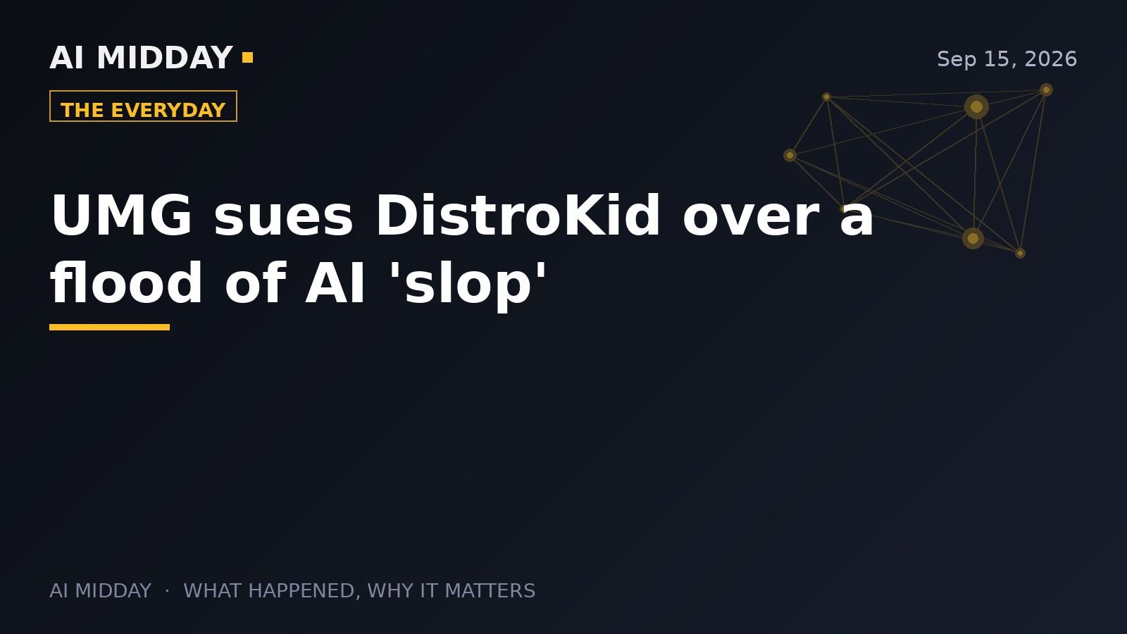 UMG sues DistroKid over a flood of AI 'slop'