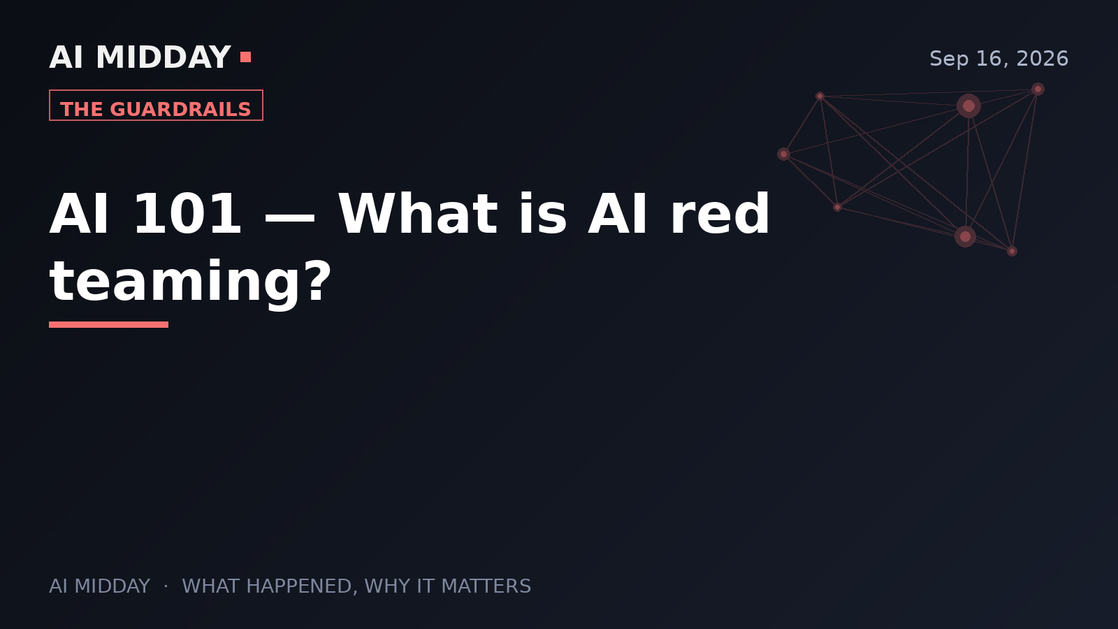 AI 101 — What is AI red teaming?