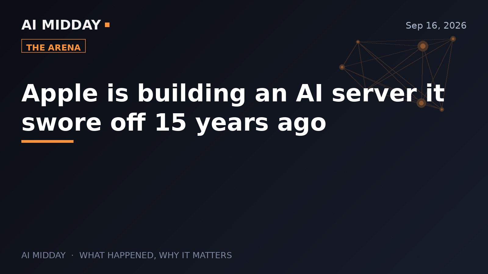 Apple is building an AI server it swore off 15 years ago