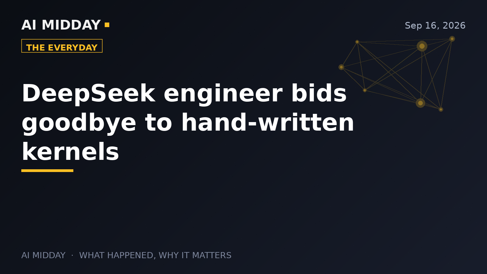 DeepSeek engineer bids goodbye to hand-written kernels
