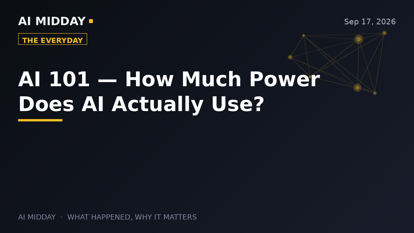 AI 101 — How Much Power Does AI Actually Use?