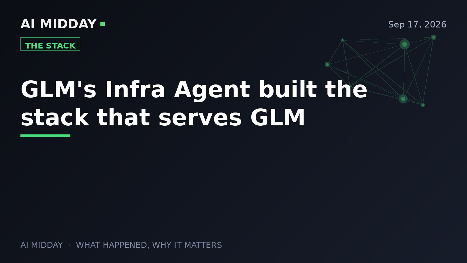 GLM's Infra Agent built the stack that serves GLM