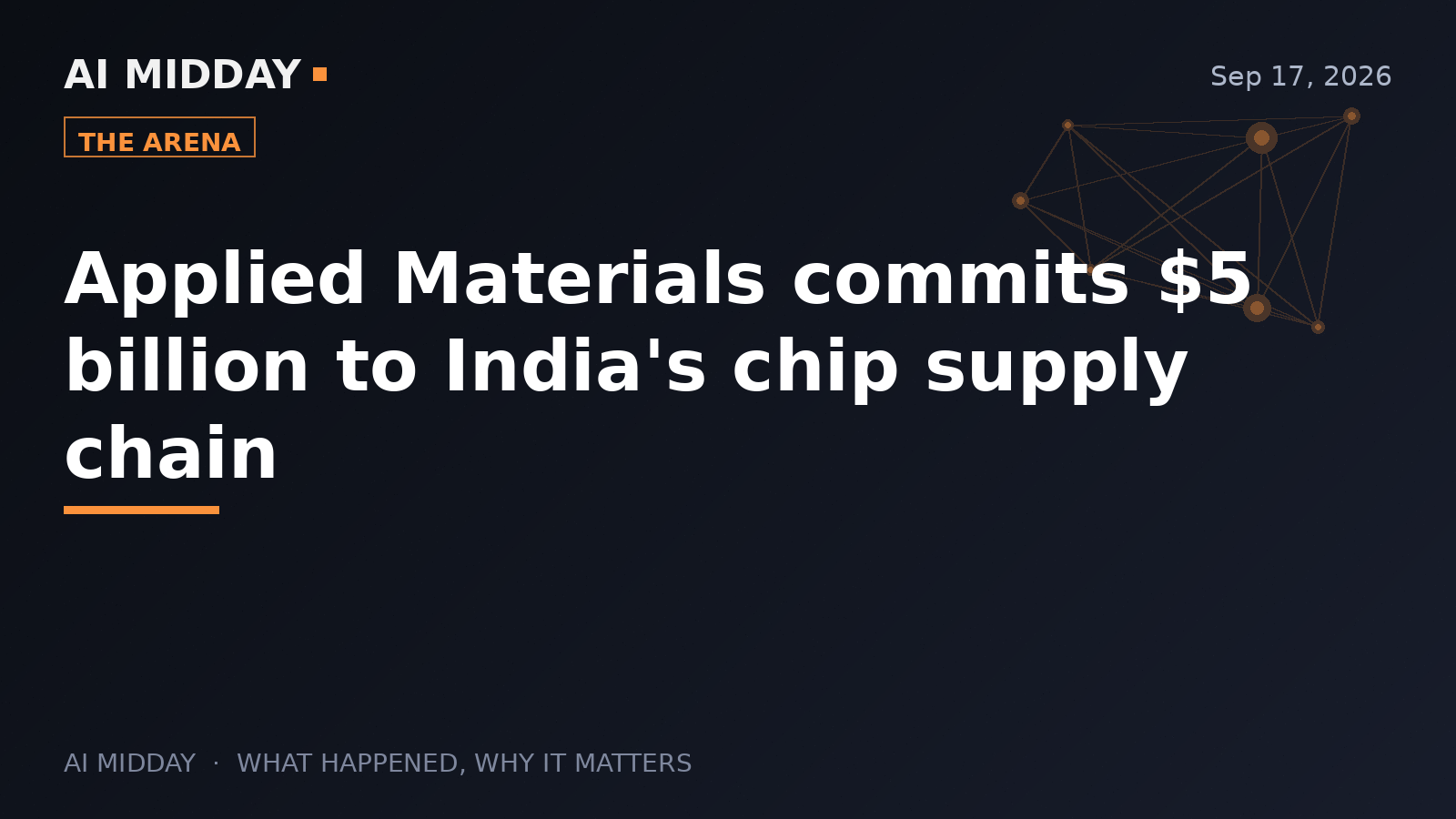 Applied Materials commits $5 billion to India's chip supply chain