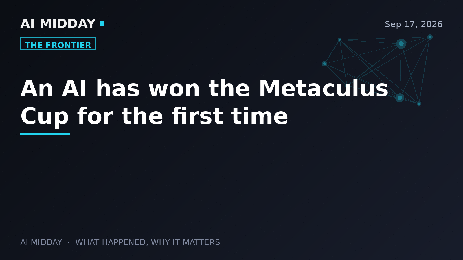 An AI has won the Metaculus Cup for the first time