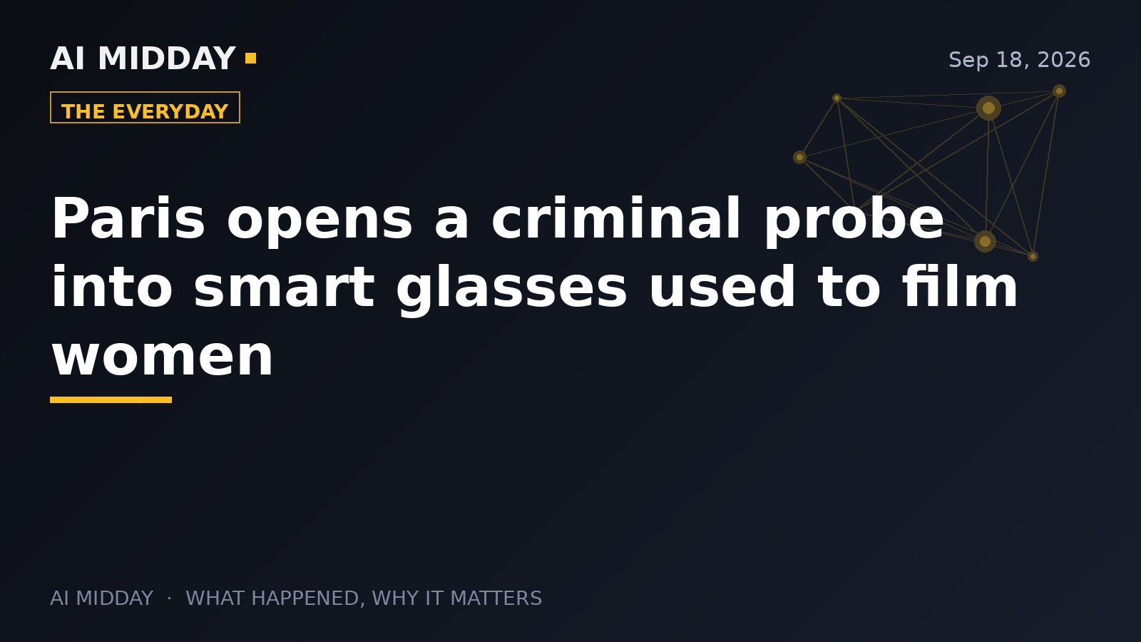 Paris opens a criminal probe into smart glasses used to film women