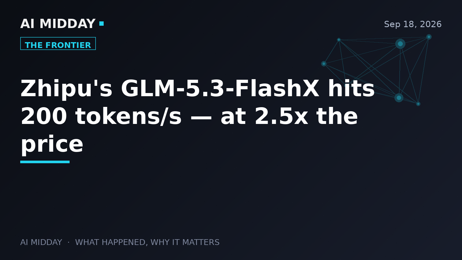 Zhipu's GLM-5.3-FlashX hits 200 tokens/s — at 2.5x the price