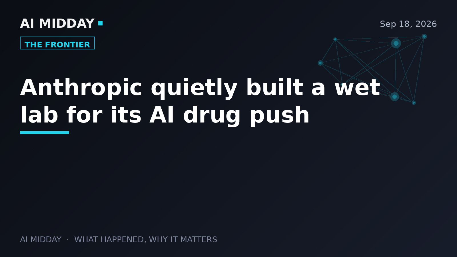 Anthropic quietly built a wet lab for its AI drug push