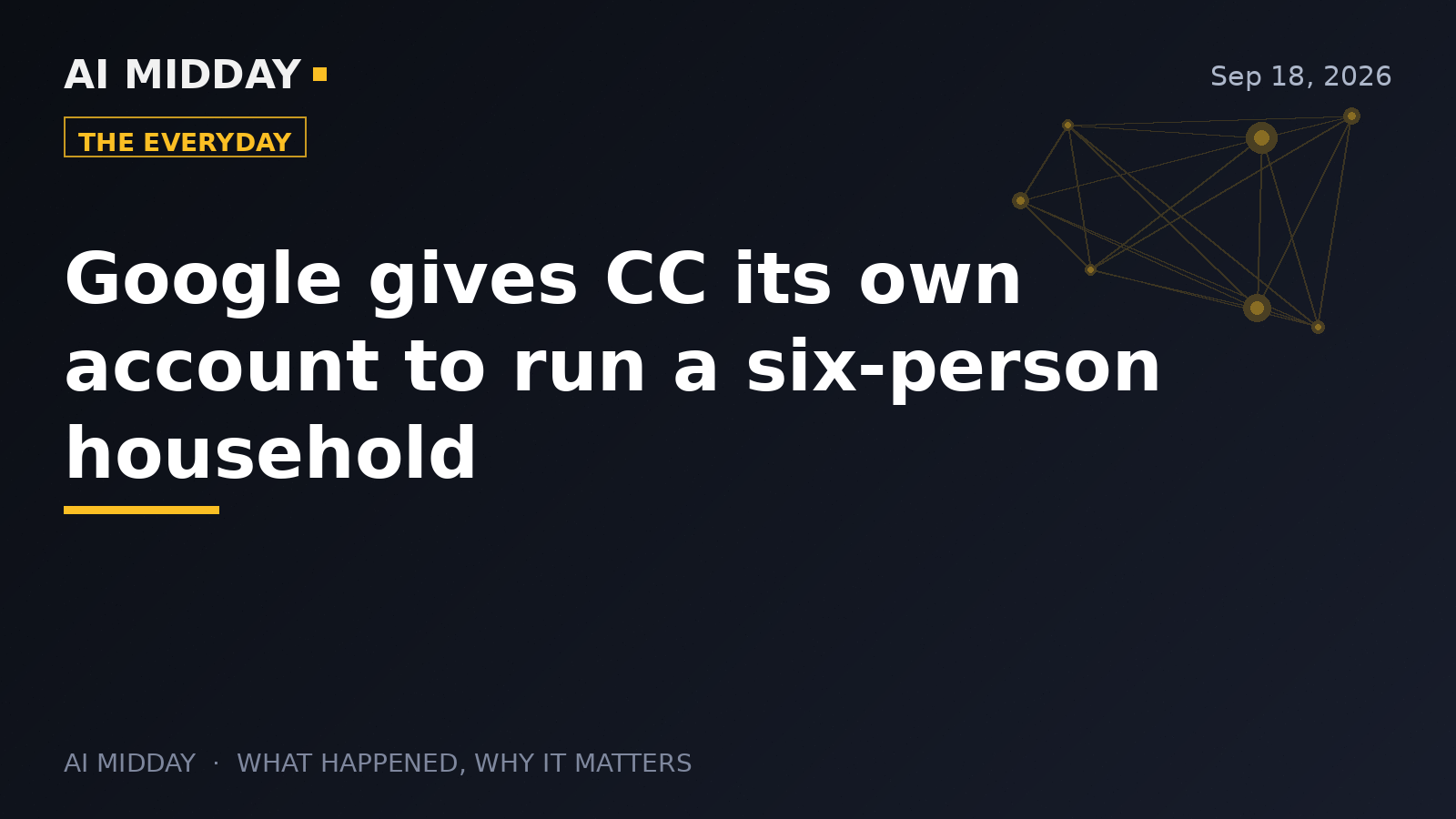 Google gives CC its own account to run a six-person household