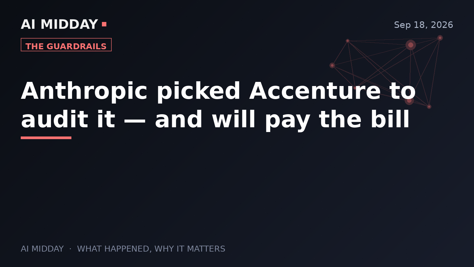 Anthropic picked Accenture to audit it — and will pay the bill