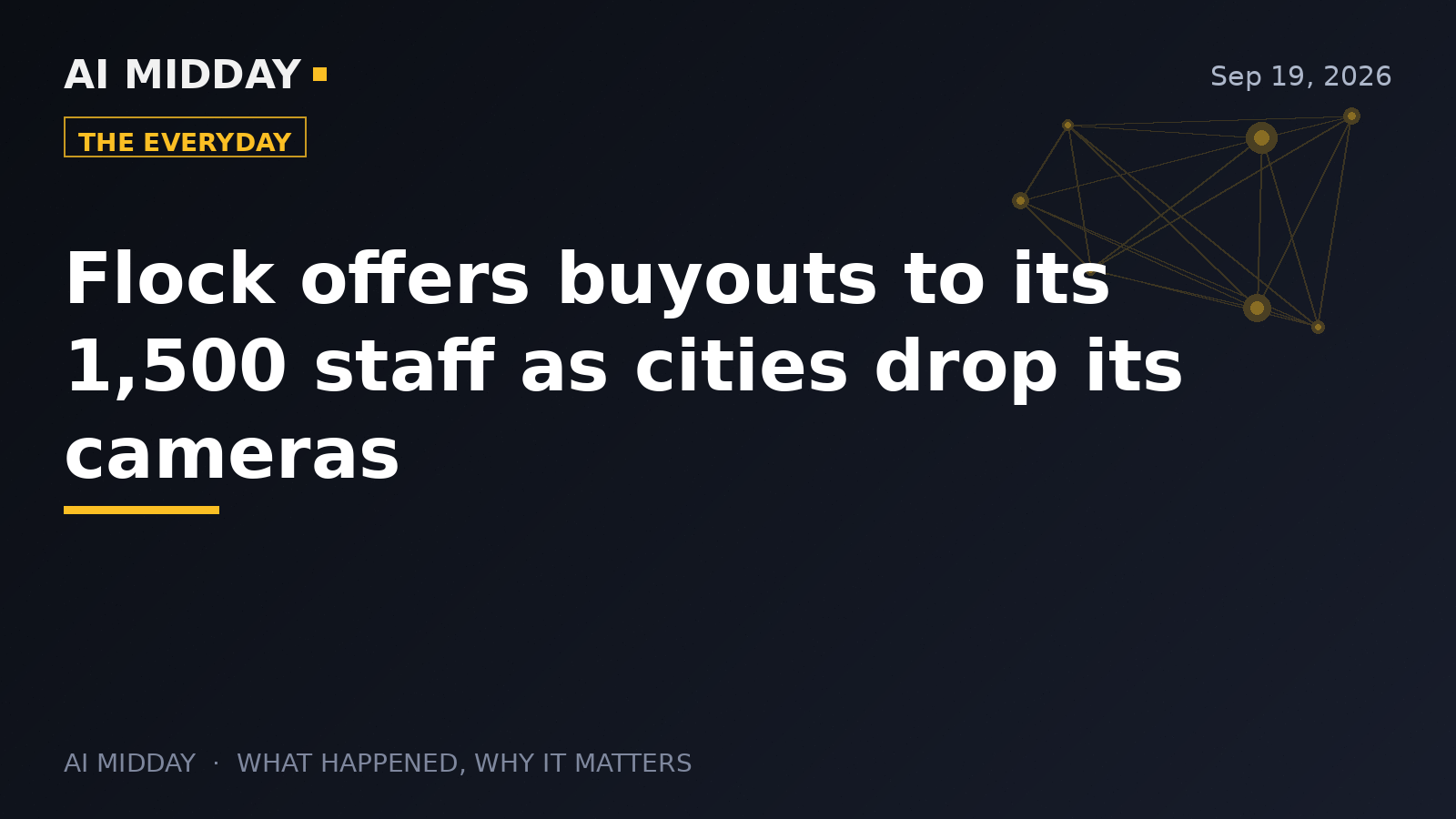 Flock offers buyouts to its 1,500 staff as cities drop its cameras