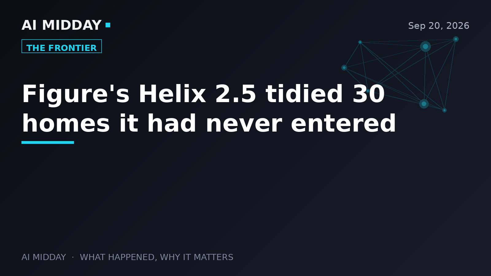Figure's Helix 2.5 tidied 30 homes it had never entered