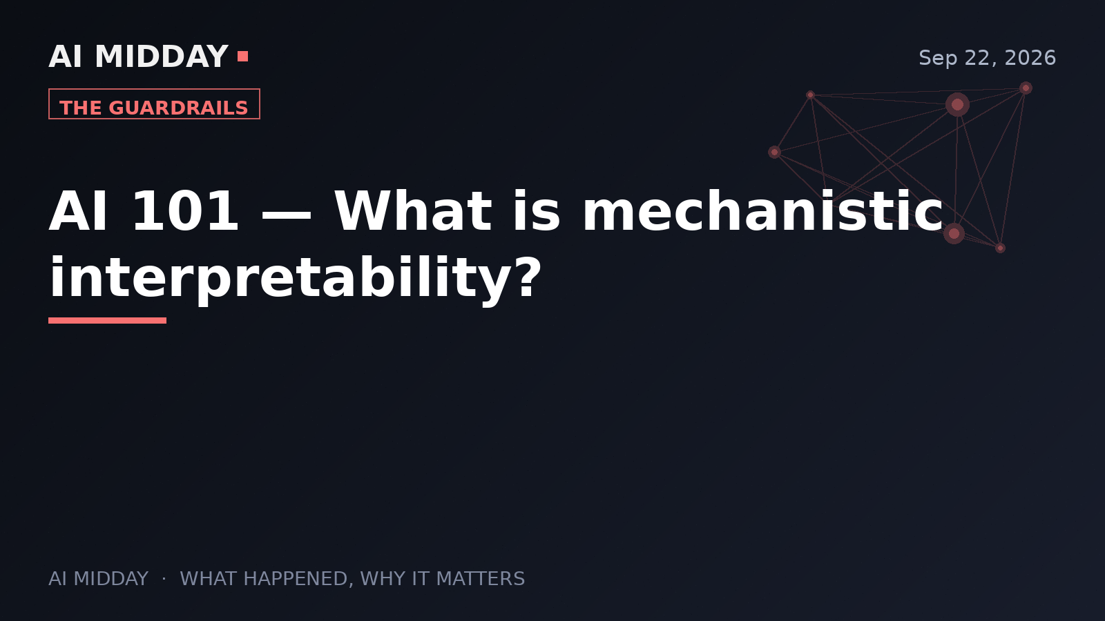 AI 101 — What is mechanistic interpretability?