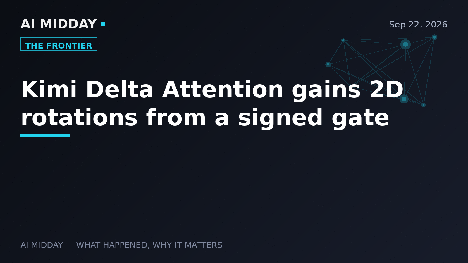 Kimi Delta Attention gains 2D rotations from a signed gate