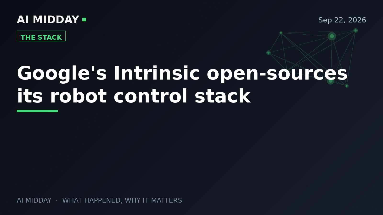 Google's Intrinsic open-sources its robot control stack