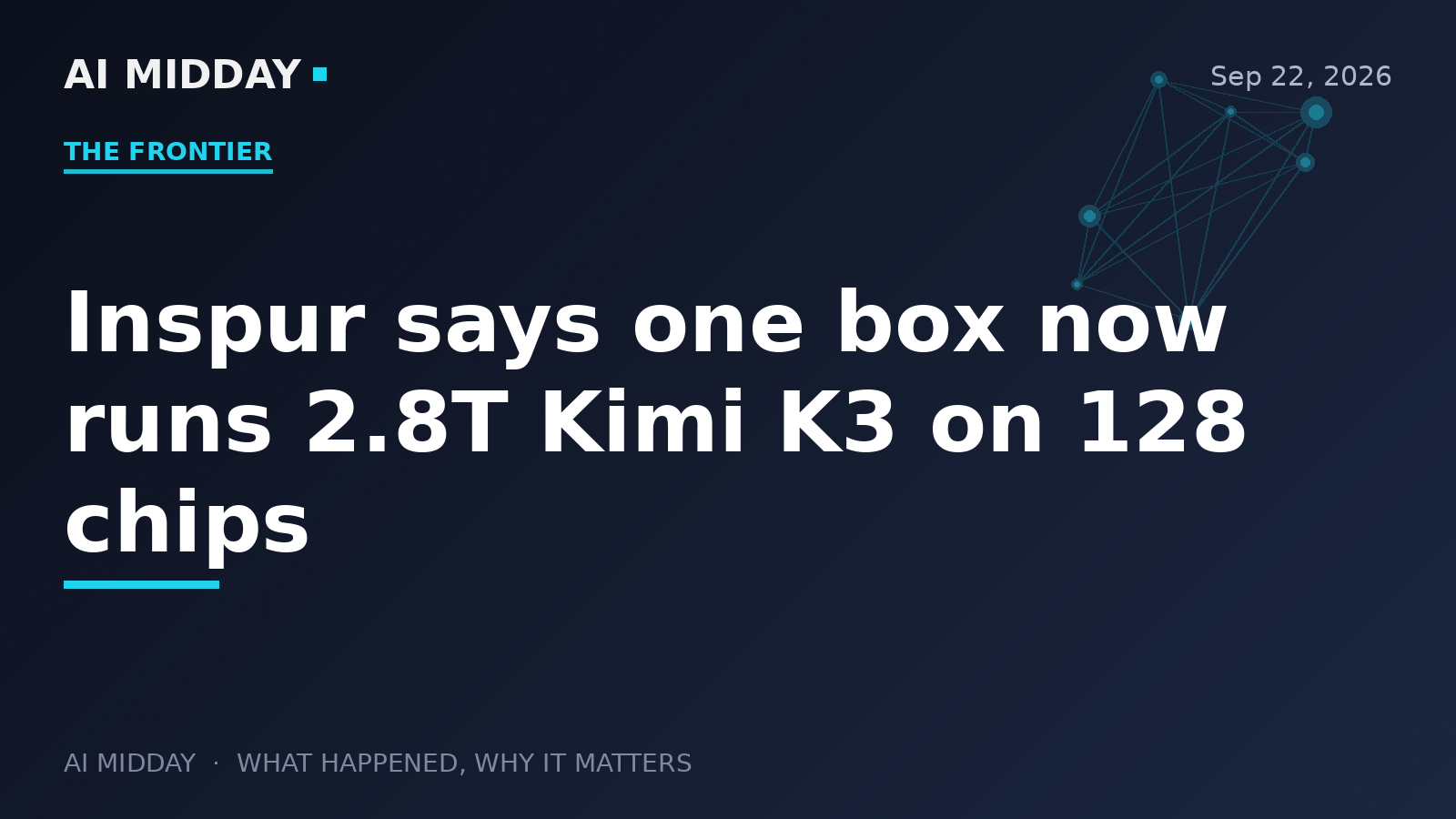Inspur says one box now runs 2.8T Kimi K3 on 128 chips