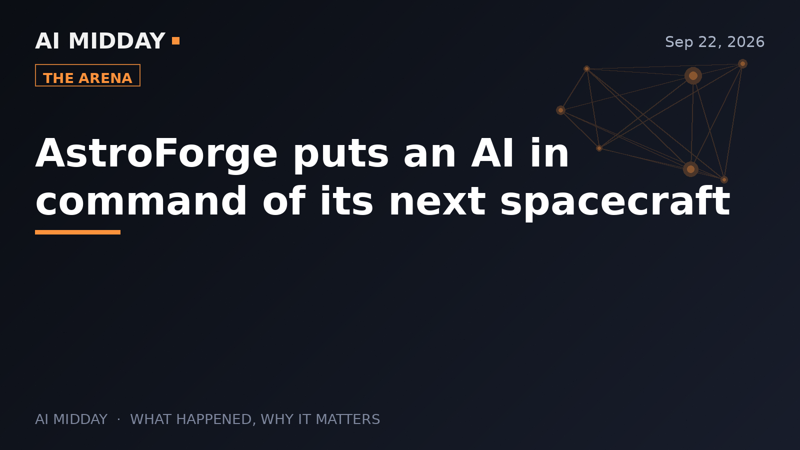 AstroForge puts an AI in command of its next spacecraft