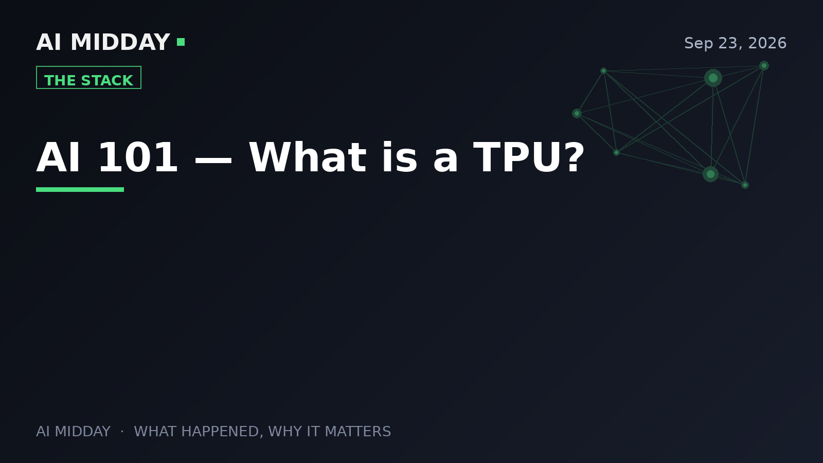 AI 101 — What is a TPU?