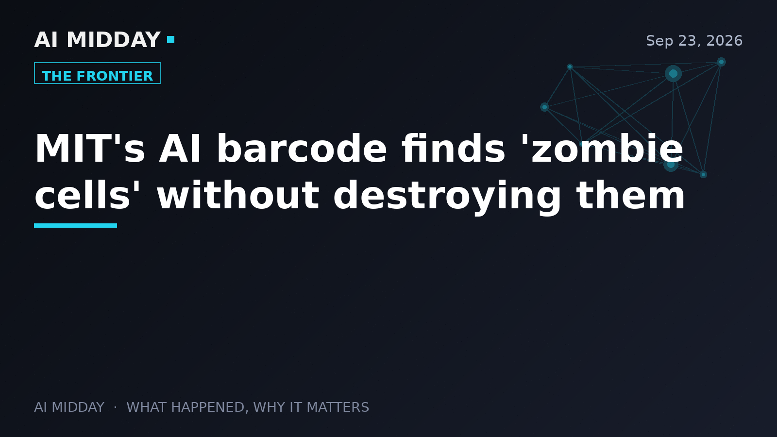 MIT's AI barcode finds 'zombie cells' without destroying them