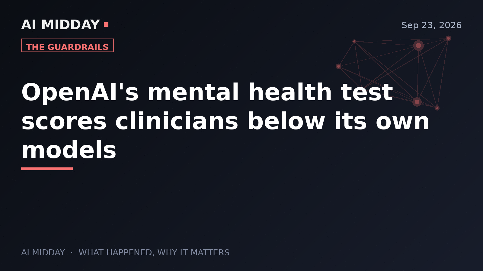 OpenAI's mental health test scores clinicians below its own models