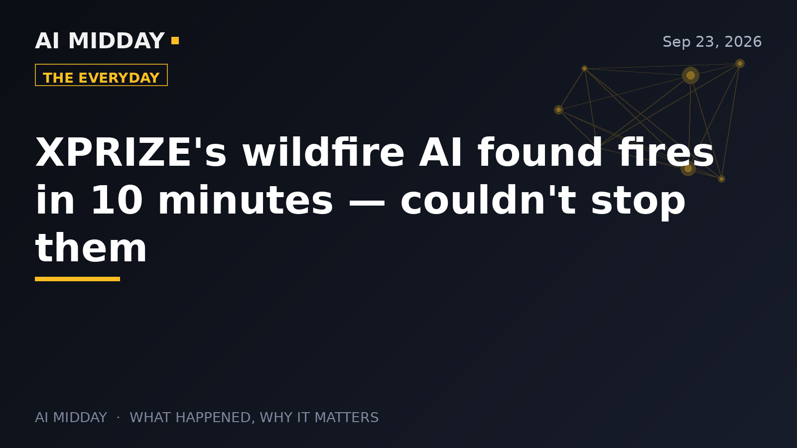 XPRIZE's wildfire AI found fires in 10 minutes — couldn't stop them