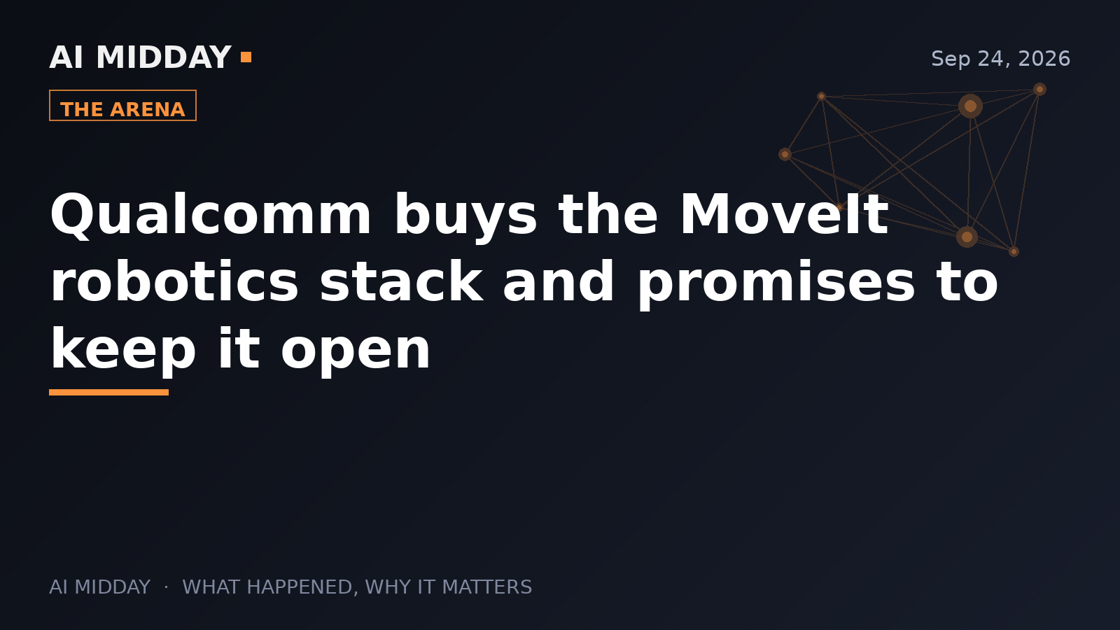 Qualcomm buys the MoveIt robotics stack and promises to keep it open