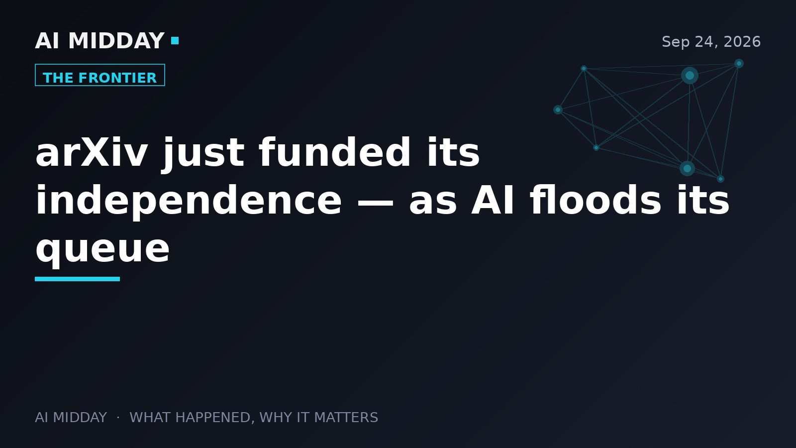 arXiv just funded its independence — as AI floods its queue