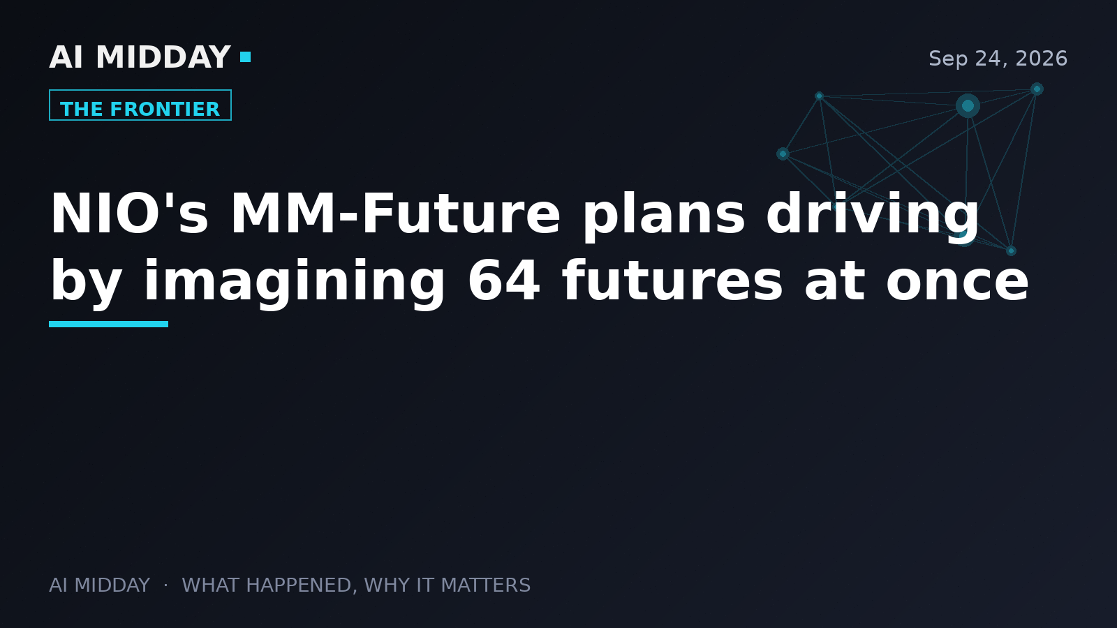 NIO's MM-Future plans driving by imagining 64 futures at once