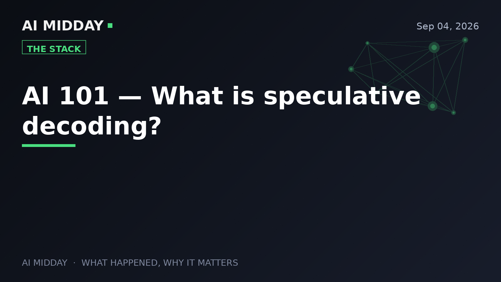 AI 101 — What is speculative decoding?