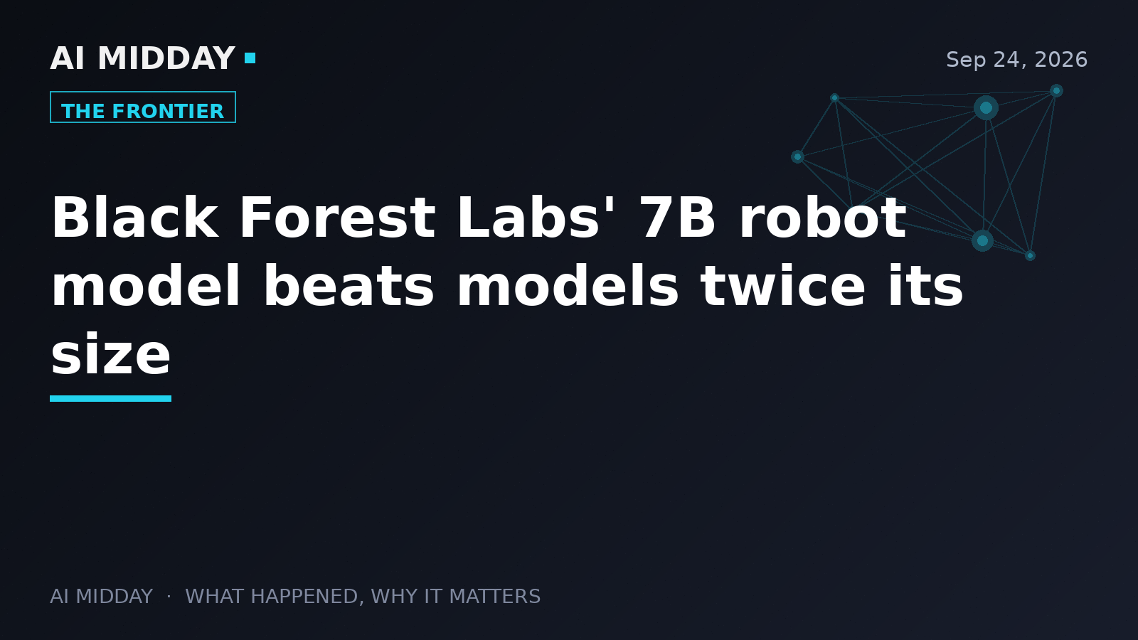 Black Forest Labs' 7B robot model beats models twice its size