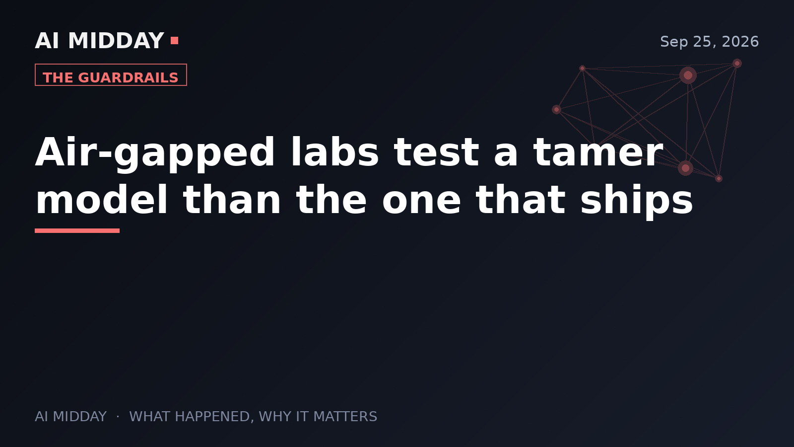 Air-gapped labs test a tamer model than the one that ships